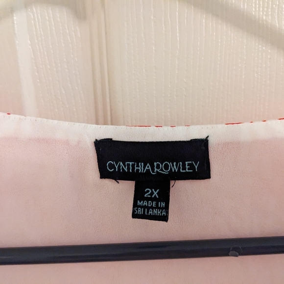 Cynthia Rowley sleeveless, layered top, size 2X - Picture 7 of 11